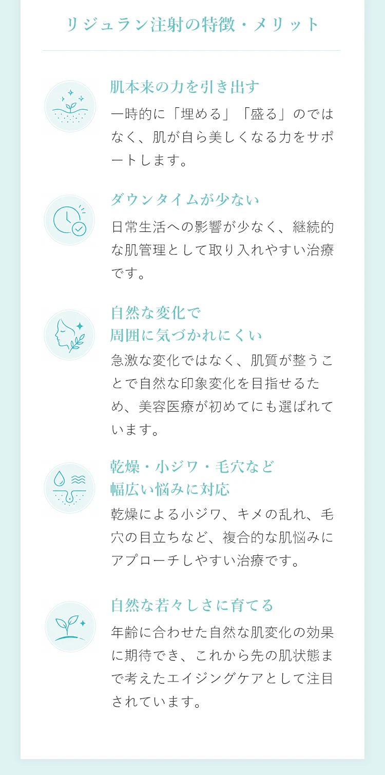 リジュラン注射の特徴・メリット