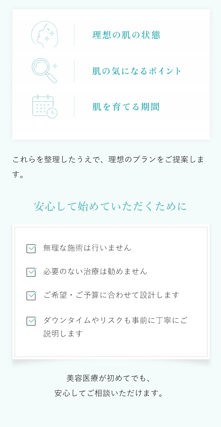 診断内容と安心して始めるための取り組み